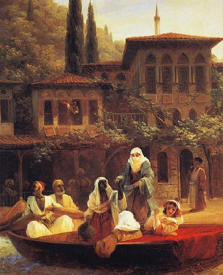 Ivan Aivazovsky Boat Ride by Kumkapi in Constantinople Sweden oil painting art